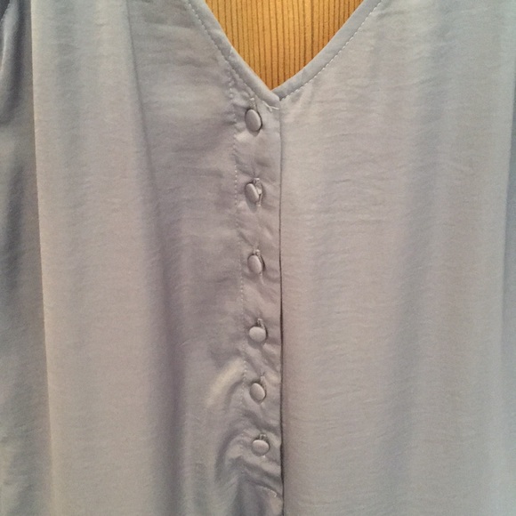 Honey Punch blue silky romper - Picture 3 of 4